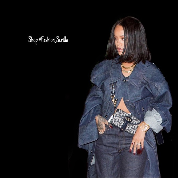 Vintage Christian Dior Blue Gold & Black 70’s Oblique Jacquard Logo Flap bag - Picture 2 of 9